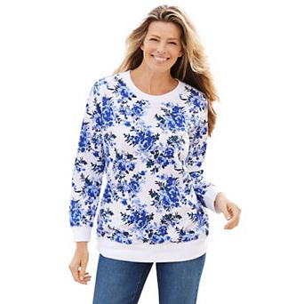 Woman Within Plus Size Printed Sweatshirt