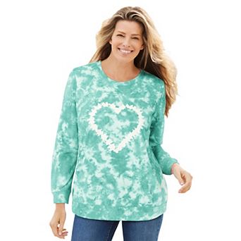 Woman Within Plus Size Printed Sweatshirt