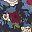Navy Raspberry Floral