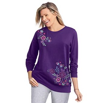 Woman Within Plus Size Printed Sweatshirt