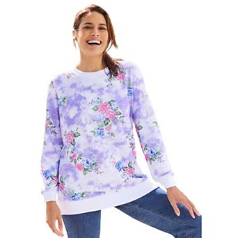 Woman Within Plus Size Printed Sweatshirt