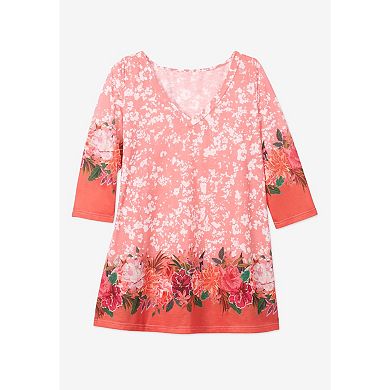 Woman Within Plus Size Watercolor Tunic