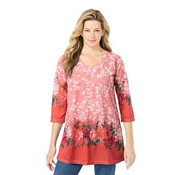 Woman Within Plus Size Watercolor Tunic