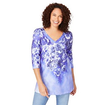 Woman Within Plus Size Watercolor Tunic