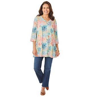 Woman Within Plus Size Watercolor Tunic