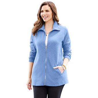 Catherines Women's Plus Size Quilted Knit Jacket