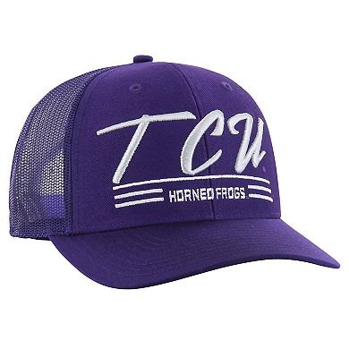 Men's '47 Purple TCU Horned Frogs Garner Trucker Adjustable Hat