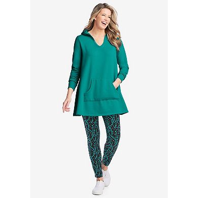 Woman Within Plus Size Pocket Hoodie Sweatshirt