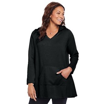 Woman Within Plus Size Pocket Hoodie Sweatshirt