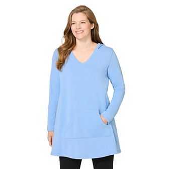 Woman Within Plus Size Pocket Hoodie Sweatshirt