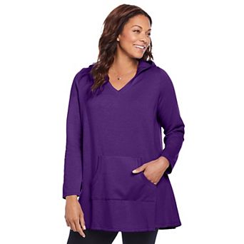 Woman Within Plus Size Pocket Hoodie Sweatshirt