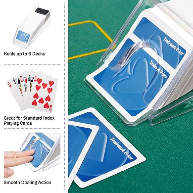 6-deck Acrylic Blackjack Playing Card Dealing Shoe