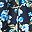 Navy Cobalt Rose