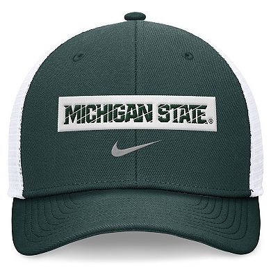 Men's Nike Green/White Michigan State Spartans 2024 Sideline Trucker Adjustable Hat