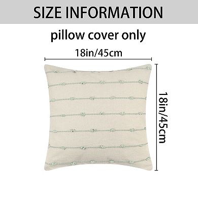 Cushion Decorative Throw Pillow Covers Neutral Pillowcases Home Decor 18" X 18"