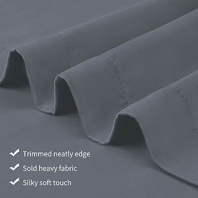 2 Pcs Blackout Thermal Insulated Grommet Window Curtain Panel Valance Darkening Drapes 52" X 63"