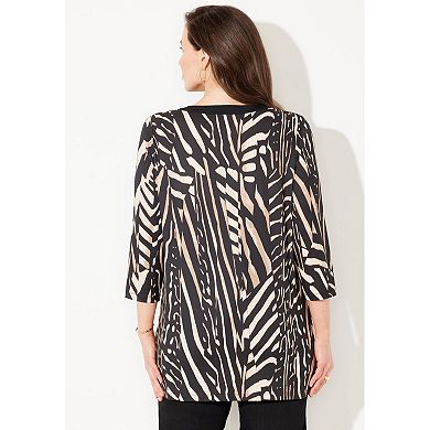 Catherines Women's Plus Size Keyhole Accent Tunic