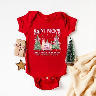 Coquette St. Nick's Tree Farm Baby Bodysuit