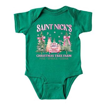 Coquette St. Nick's Tree Farm Baby Bodysuit