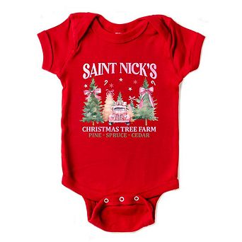 Coquette St. Nick's Tree Farm Baby Bodysuit