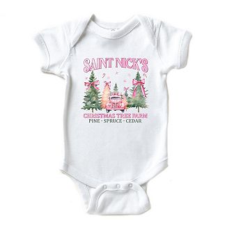 Coquette St. Nick's Tree Farm Baby Bodysuit