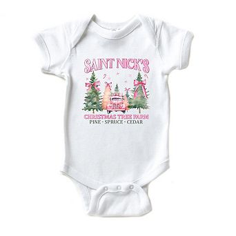 Coquette St. Nick's Tree Farm Baby Bodysuit