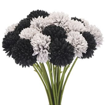 Artificial Flower Heads, Silk Chrysanthemum Hydrangea Faux Flowers 20 pc