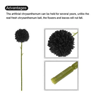Artificial Flower Heads, Silk Chrysanthemum Hydrangea Faux Flowers 20Pcs