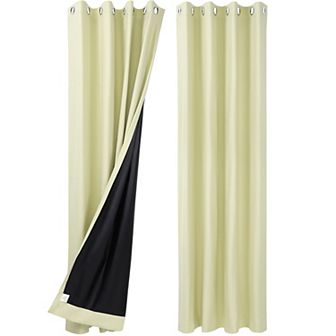 2 Panels Bedroom Waterproof 100% Blackout Curtains 52"x95"