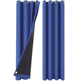 2 Panels Bedroom Waterproof 100% Blackout Curtains 52"x95"