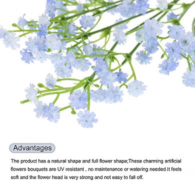Baby's Breath Artificial Flowers 3 Branches 21 Pcs Real Touch For Home Decoration
