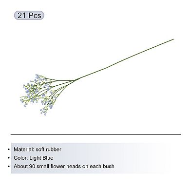 Baby's Breath Artificial Flowers 3 Branches 21 Pcs Real Touch For Home Decoration