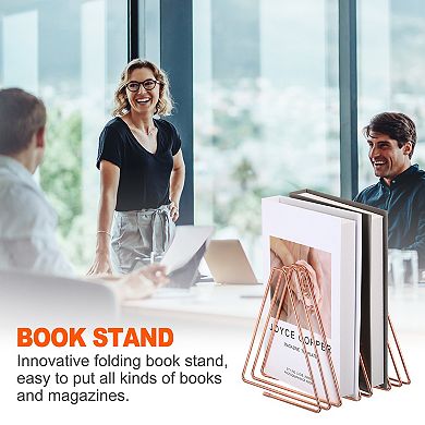 Triangle Desktop File Holder Rack Metal Vinyl Record Stand Holder Office File Organizer for Desk