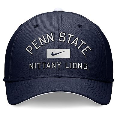 Men's Nike Navy Penn State Nittany Lions Primetime Rise Swoosh Flex Hat