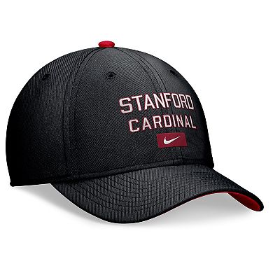 Men's Nike Black Stanford Cardinal Primetime Rise Swoosh Flex Hat