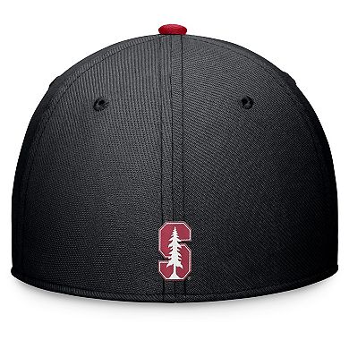 Men's Nike Black Stanford Cardinal Primetime Rise Swoosh Flex Hat
