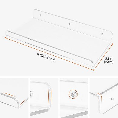 Clear Acrylic Floating Shelves For Room Wall Mounted Display Shelf