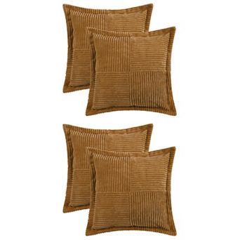Corduroy Throw Pillow Covers Wide Bordered Cushion Case For Home Decorations