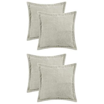 Corduroy Throw Pillow Covers Wide Bordered Cushion Case For Home Decorations