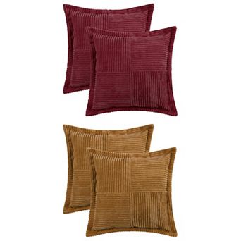 Corduroy Throw Pillow Covers Wide Bordered Cushion Case For Home Decorations
