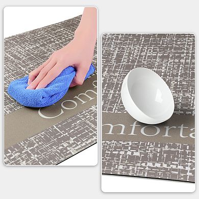 Letter Pattern Kitchen Mat Kitchen Rug Standing Mats For Office, Sink, Laundry 18" X 28" 3pcs