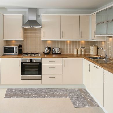 Letter Pattern Kitchen Mat Kitchen Rug Standing Mats For Office, Sink, Laundry 18" X 28" 3pcs