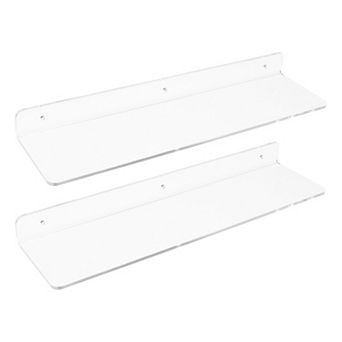 Acrylic Floating Shelves Clear Shelves For Bathroom Bedroom Storage And Organization Clear 2 Pack