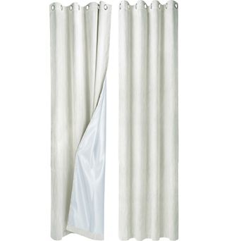 2 Panels Bedroom Linen Look Blackout Curtains 52" x 108"