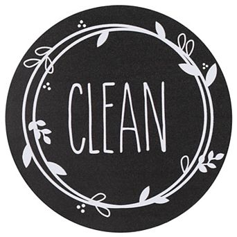 Dirty Clean Dishwasher Magnet, Round Dish Washer Kitchen Organization Clean Dirty Sign Magnet