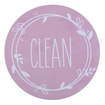 Dirty Clean Dishwasher Magnet, Round Dish Washer Kitchen Organization Clean Dirty Sign Magnet