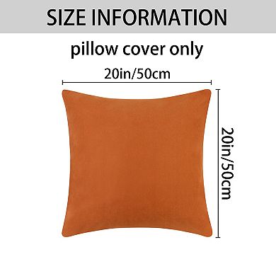 Solid Color Pillowcases With Hidden Zipper For Bed, Sofa, Chair And Couch 20" X 20"