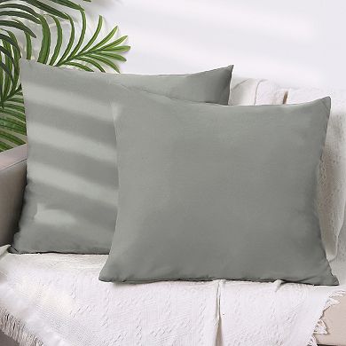 Solid Color Pillowcases With Hidden Zipper For Bed, Sofa, Chair And Couch 20" X 20"
