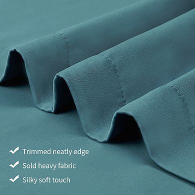 2 Pcs Blackout Thermal Insulated Grommet Window Curtain Panel Valance Darkening Drapes 42" X 63"