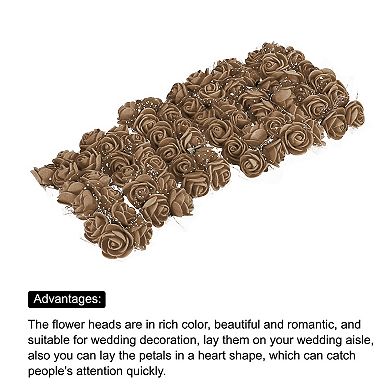 Artificial Rose Flower Heads, Mini Faux Flower 0.8 Inch-1 Inch 72Pcs